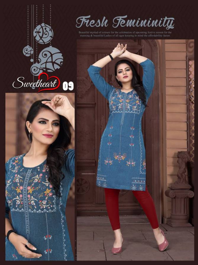 Aagya Sweetheart Designer Fancy Wear Printed Kurti Collection